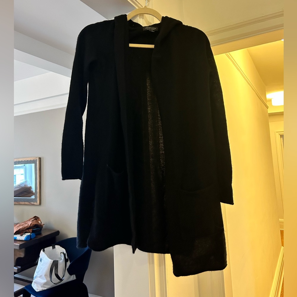 Saks Fifth Avenue Cashmere Black Cardigan